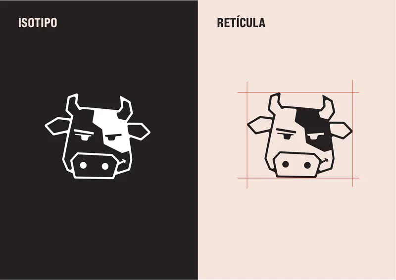 La Vaca — Isotipo y retícula